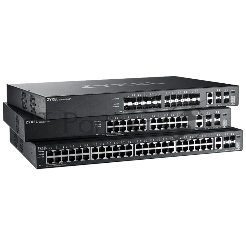 Коммутатор Zyxel XGS2220-30F L3 Access switch , rack 19, 24xSFP, 2xRJ-45: 1/2.5/5/10G, 4xSFP+, standalone/cloud management