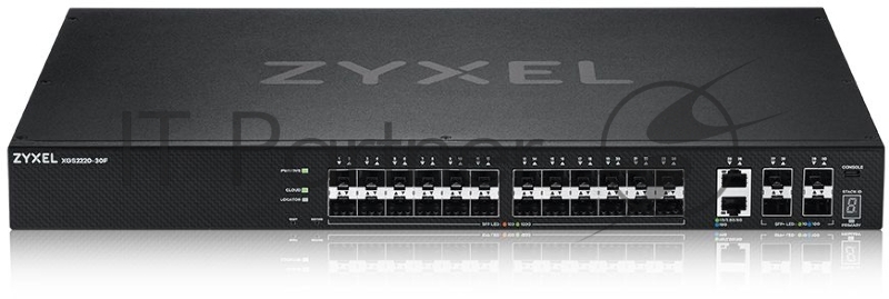 Коммутатор Zyxel XGS2220-30F L3 Access switch , rack 19, 24xSFP, 2xRJ-45: 1/2.5/5/10G, 4xSFP+, standalone/cloud management