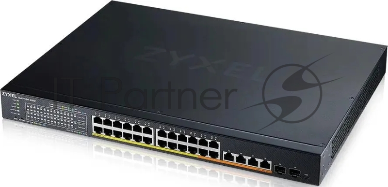 Коммутатор Hybrid Smart L2+ Switch Zyxel NebulaFlex XMG1930-30HP, rack 19, 24xRJ-45: 1/2.5G PoE+ (4 of them PoE++), 4xRJ-45: 1/2.5/5/10G PoE++, 2xSFP+, 700W PoE budget, offline/cloud management