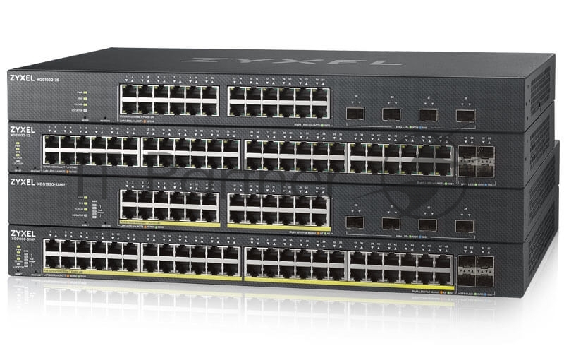 Коммутатор Hybrid Smart L2+ Switch Zyxel NebulaFlex XMG1930-30HP, rack 19, 24xRJ-45: 1/2.5G PoE+ (4 of them PoE++), 4xRJ-45: 1/2.5/5/10G PoE++, 2xSFP+, 700W PoE budget, offline/cloud management