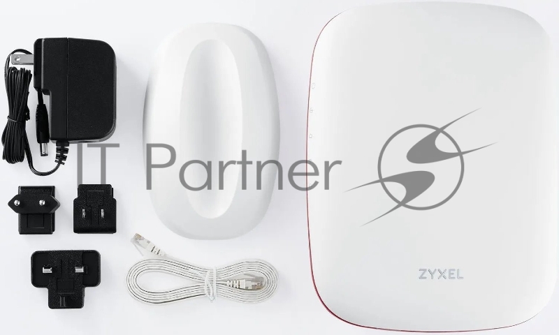 Маршрутизатор Gigabit UTM router Zyxel Nebula SCR50AXE, AX3000, Wi-Fi 6, MU-MIMO, 802.11a/b/g/n/ac/ax (600+2400 Mbps), 1xWAN GE, 4xLAN GE, IPSec VPN