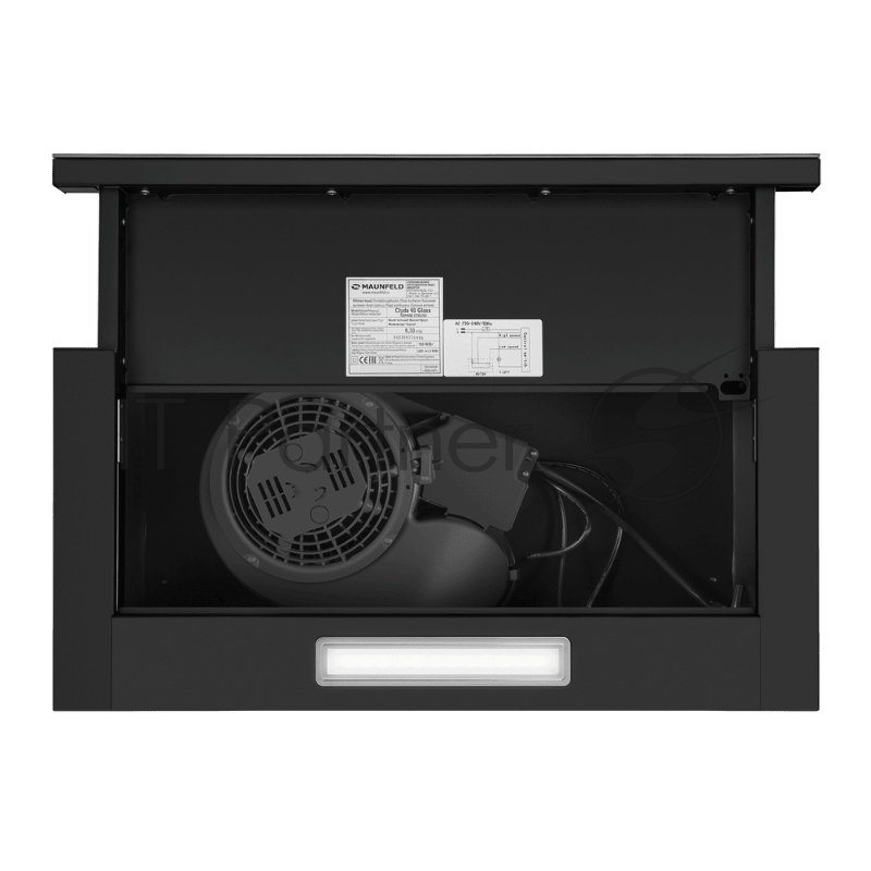 Кухонная вытяжка MAUNFELD Clyde 50 чёрное стекло