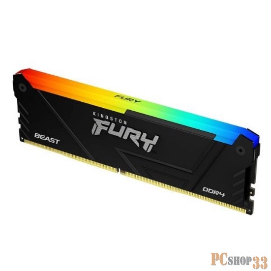 Оперативная память Kingston 16GB DDR4 3600MHz DIMM FURY Beast Black RGB XMP KF436C18BB2A/16 CL18, 1.35V 288-pin Non-ECC