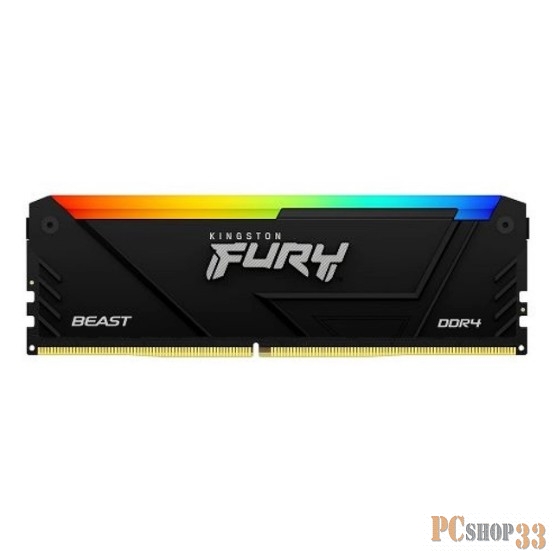 Оперативная память Kingston 16GB DDR4 3600MHz DIMM FURY Beast Black RGB XMP KF436C18BB2A/16 CL18, 1.35V 288-pin Non-ECC