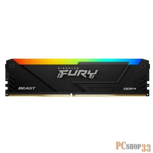 Оперативная память Kingston 16GB DDR4 3200MHz DIMM FURY Beast Black RGB XMP KF432C16BB12A/16 CL16, 1.35V 288-pin Non-ECC