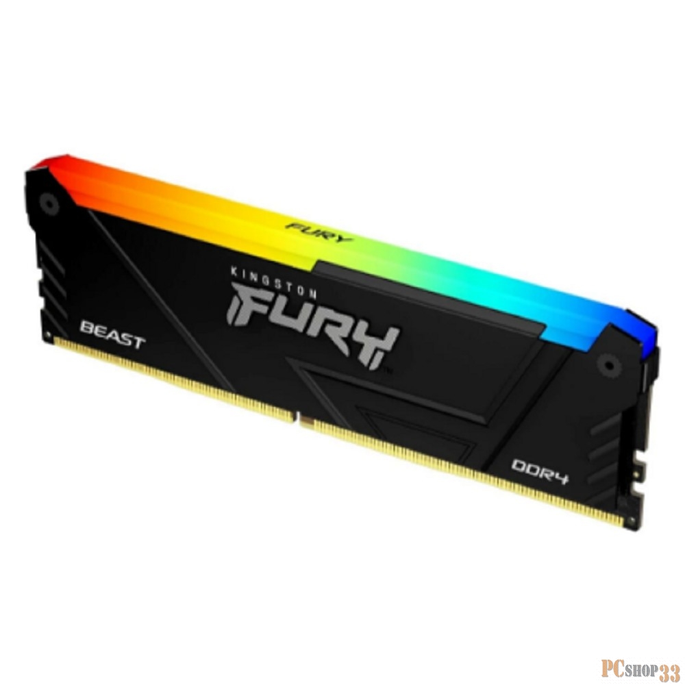 Оперативная память Kingston 8GB DDR4 2666MHz DIMM FURY Beast Black RGB PnP KF426C16BB2A/8 CL16, 1.2V 288-pin Non-ECC