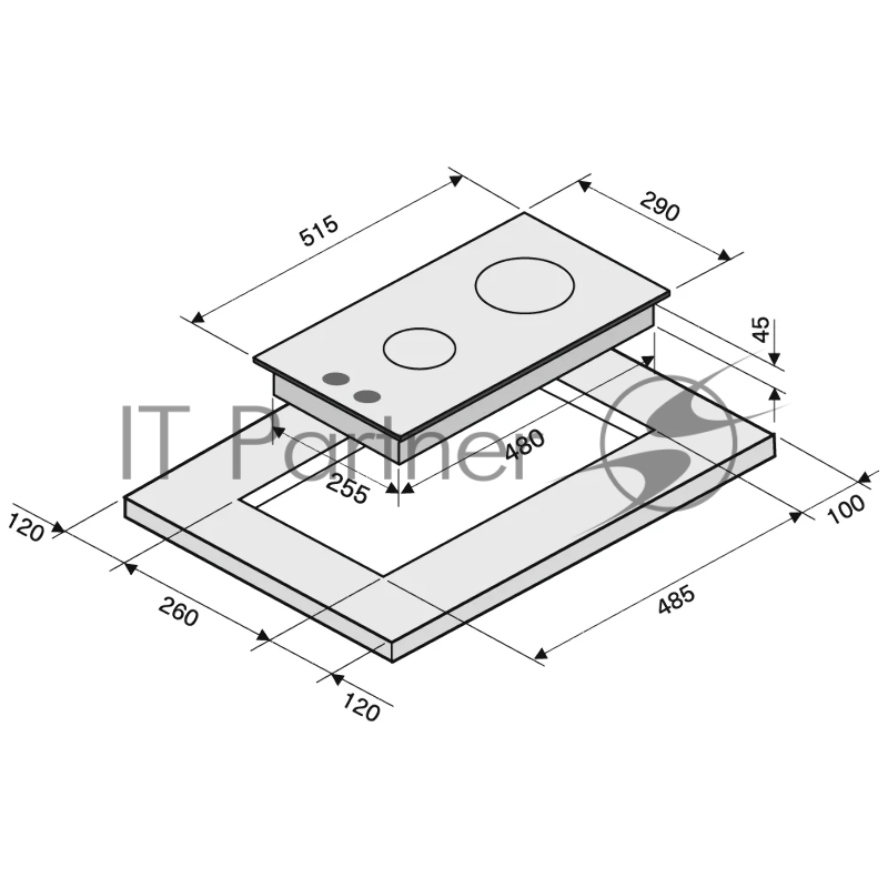 Газовая варочная поверхность KRONA HAGEL 30 WH