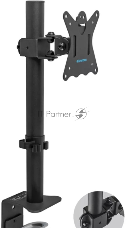 Кронштейн для монитора Kromax CASPER-505 black 4 шт/уп. 10-34, max 10 кг, 4 ст св., нак. ±80°, пов. 180°, max VESA 100x100 мм.