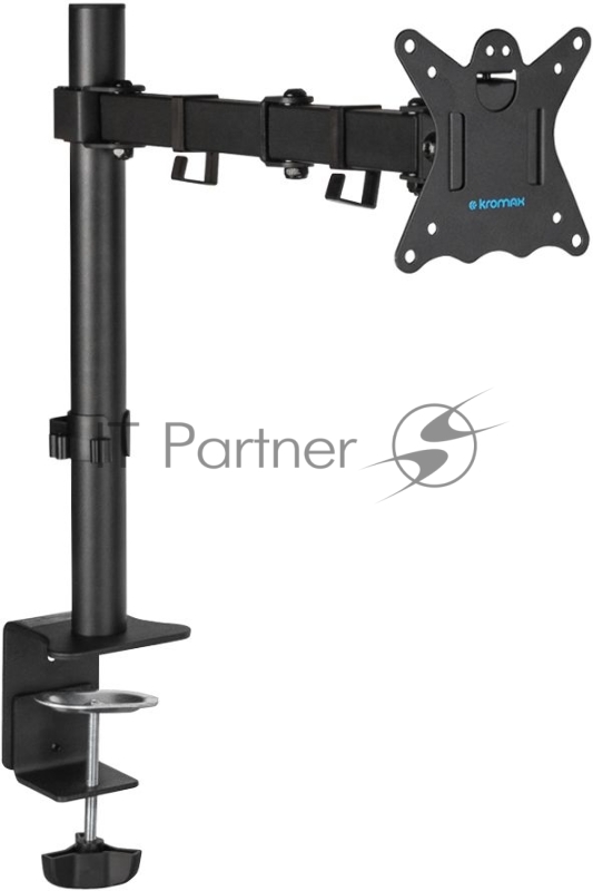 Кронштейн для монитора Kromax CASPER-507 black 4 шт/уп. 10-34, max 10 кг, 6 ст св., нак. ±80°, пов. 360°, max VESA 100x100 мм.
