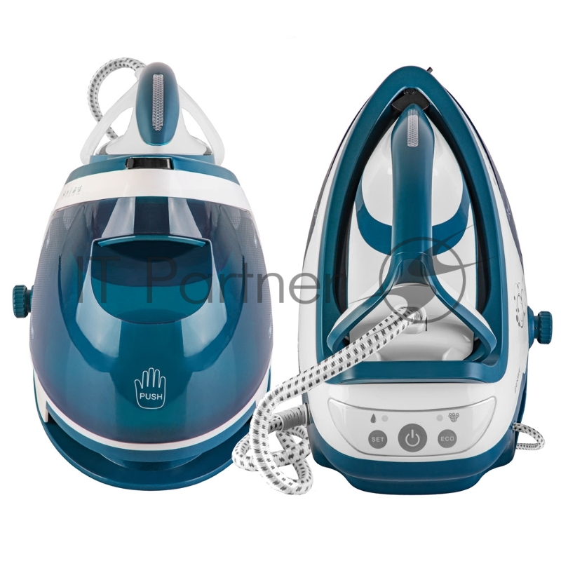 Парогенератор электрический ENDEVER Delta-500, белый/темно-бирюзовый, мощность 3200 Вт, подача пара 170 г/мин, макс. пар удар до 600 г/мин, 1 шт/уп