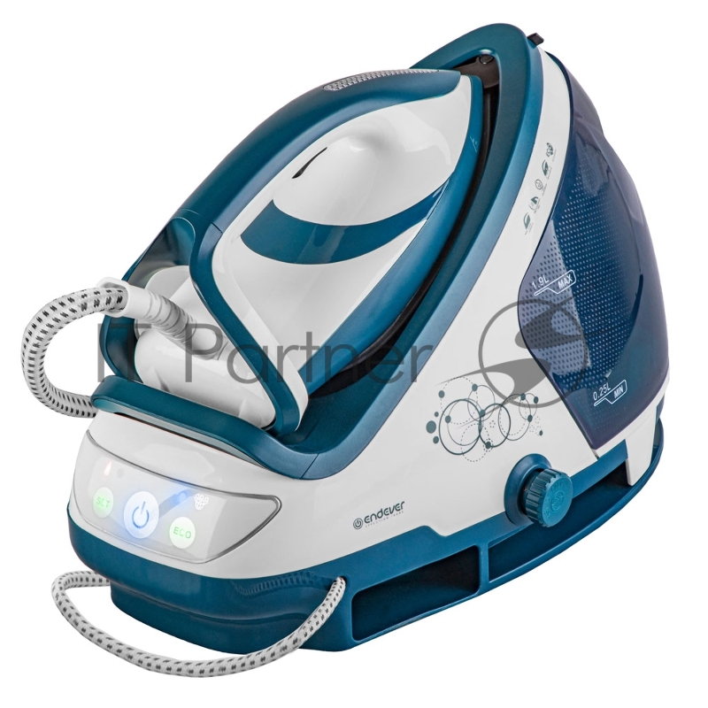 Парогенератор электрический ENDEVER Delta-500, белый/темно-бирюзовый, мощность 3200 Вт, подача пара 170 г/мин, макс. пар удар до 600 г/мин, 1 шт/уп