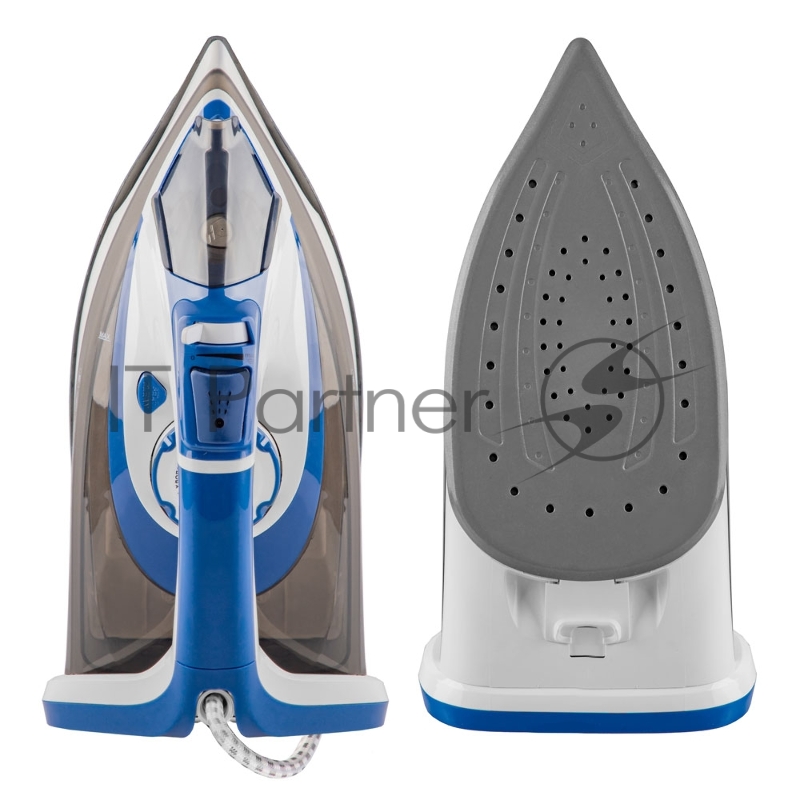 Утюг электрический Endever Delta-231, белый/синий/черный, Мощность 3000 Вт, Подача пара до 75 г/мин, Паровой удар до 190 г/мин, 10 шт/уп