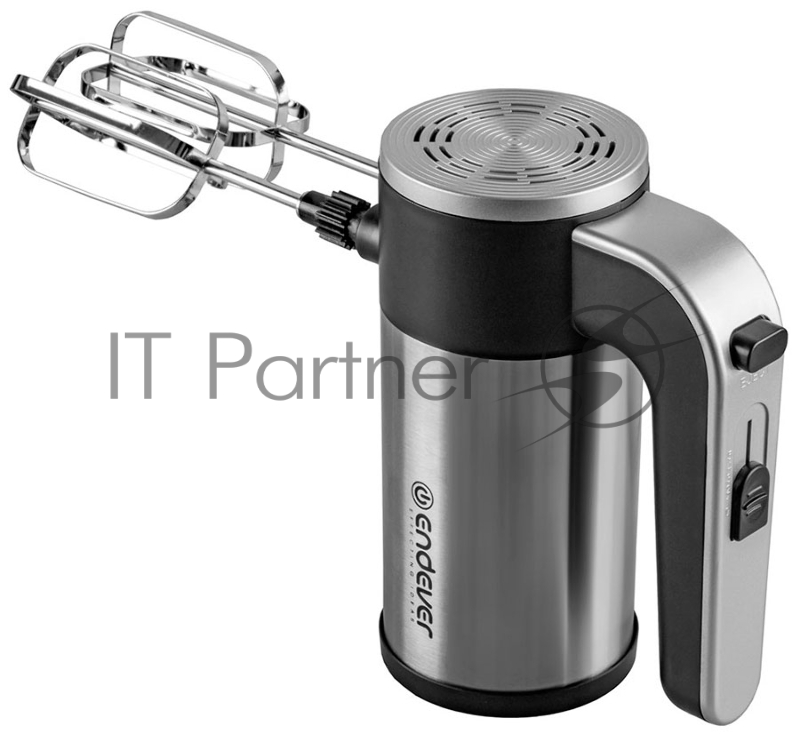 Миксер Endever Sigma-12 c чашей, черный/стальной, мощность 800 Вт, 2 вида насадок, 5 скоростей, 6 шт/уп.