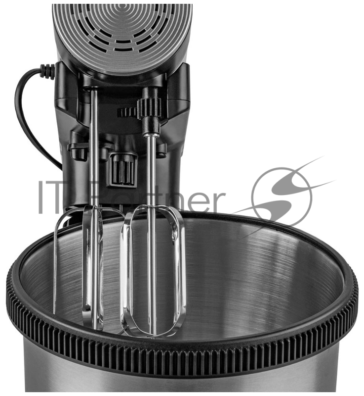 Миксер Endever Sigma-12 c чашей, черный/стальной, мощность 800 Вт, 2 вида насадок, 5 скоростей, 6 шт/уп.