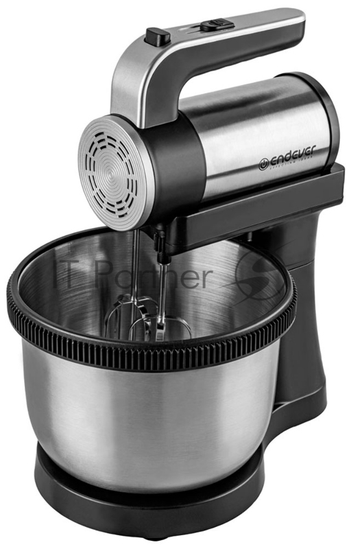 Миксер Endever Sigma-12 c чашей, черный/стальной, мощность 800 Вт, 2 вида насадок, 5 скоростей, 6 шт/уп.