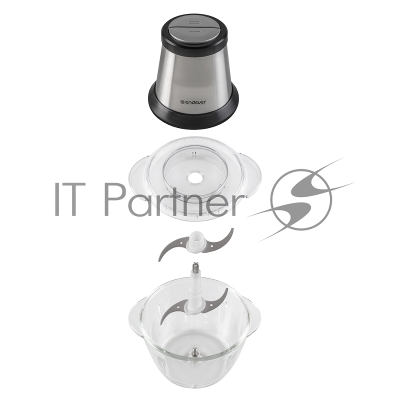 Измельчитель(чоппер) Endever Sigma-130, стальной, 700 Вт, объем чаши 1,2 л, два двойных лезвия, 8 шт/уп