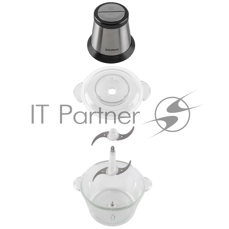 Измельчитель(чоппер) Endever Sigma-131, стальной, 700 Вт, объем чаши 2 л, два двойных лезвия, 8 шт/уп