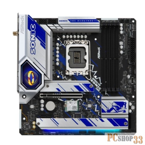 Материнская плата ASRock B760M PG SONIC WIFI, Socket 1700, Intel®B760, 4xDDR5-4800, HDMI+DP, 1xPCI-Ex16, 1xPCI-Ex1, 4xSATA3(RAID 0/1/5/10), 3xM.2, 8 Ch Audio, 1x2.5GLan, WiFi, (2+4)xUSB2.0, (5+2)xUSB3.2, (1+1)xUSB3.2 Type-C™, 1xPS/2, mATX, RTL {}