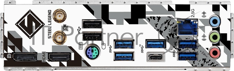 Материнская плата ASRock B760M STEEL LEGEND WIFI, Socket 1700, Intel®B760, 4xDDR5-4800, HDMI+DP, 1xPCI-Ex16, 1xPCI-Ex1, 4xSATA3(RAID 0/1/5/10), 3xM.2, 8 Ch Audio, 1x2.5GLan, WiFi, (2+4)xUSB2.0, (5+2)xUSB3.2, (1+1)xUSB3.2 Type-C™, 1xPS/2, mATX, RTL {