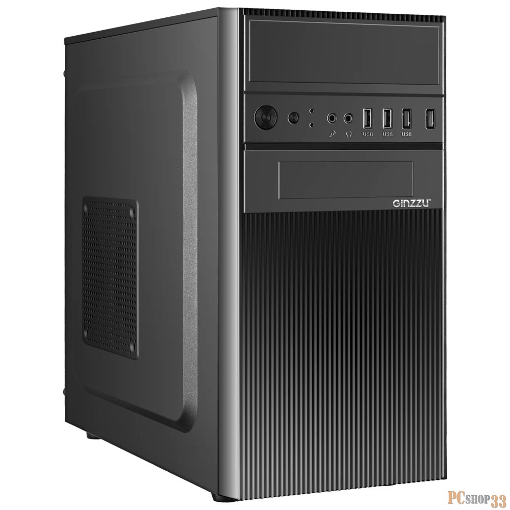 Компьютерный корпус Ginzzu D190 2*USB 2.0,AU