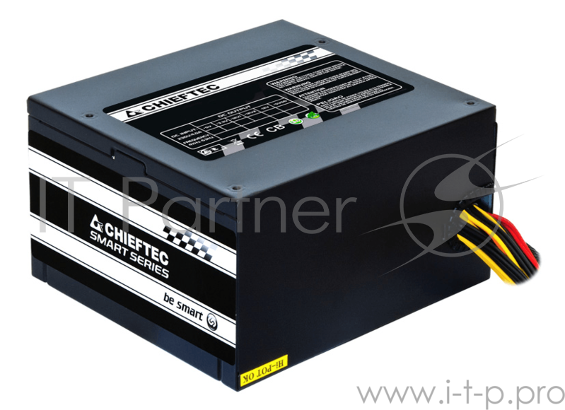 Блок питания 500Вт Chieftec GPS-500A8 ATX12V V2.3 (24+4+6/8pin, вентилятор d120мм) + кабель питания EURO (1.5м)