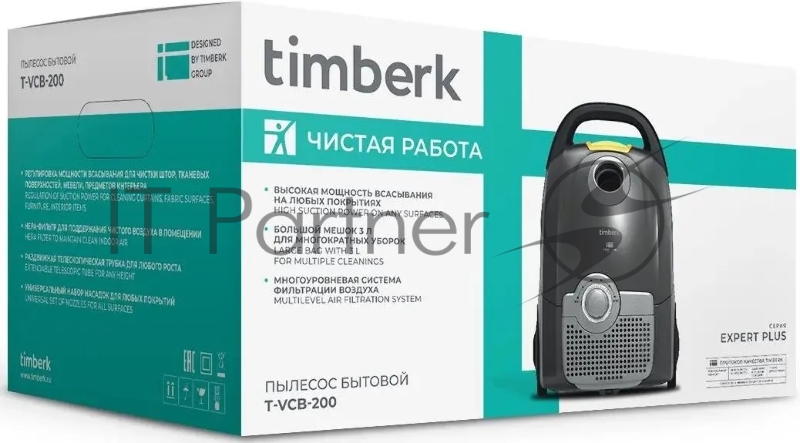 Пылесос Timberk T-VCB-200 (красный)