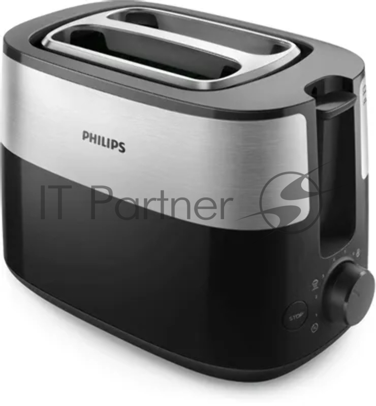 Тостер Philips HD2517/90 830Вт черный/серебристый