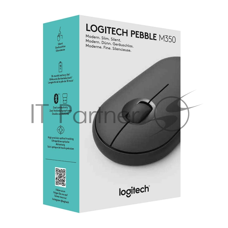Мышь беспроводная Logitech M350 GRAPHITE (910-005602/910-005576/910-005