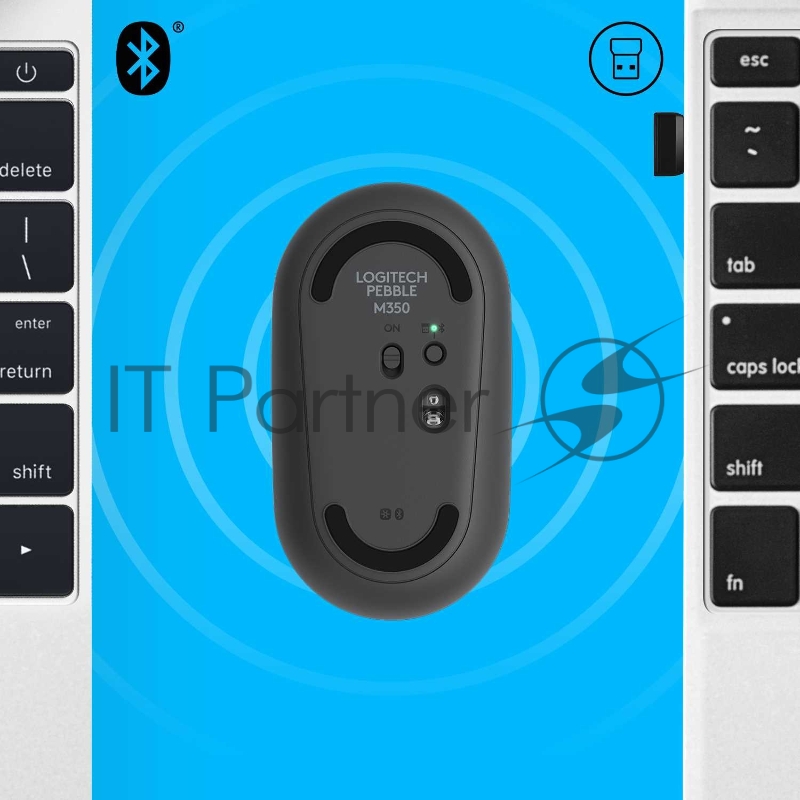 Мышь беспроводная Logitech M350 GRAPHITE (910-005602/910-005576/910-005