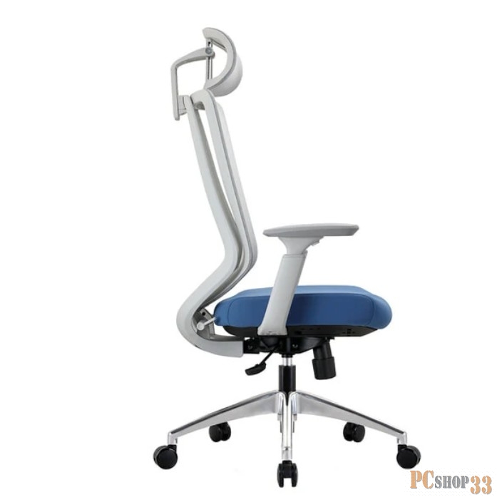 Кресло Chairman CH580 серый пластик, серый/голубой