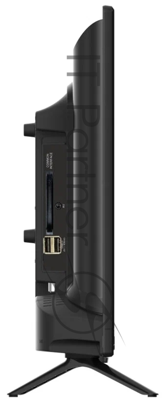 Телевизор BQ 24S24G Black (РФ). 24, 61 см, 1366х768, 170 cd/m2, 3000:1, DVB-C/T/T2/S2, 2 HDMI, 2 USB, звук 2x2 Вт, SmartTV (СалютТВ с сервисами Sber и голосовыми ассистентами, пульт с голосовым управлением)