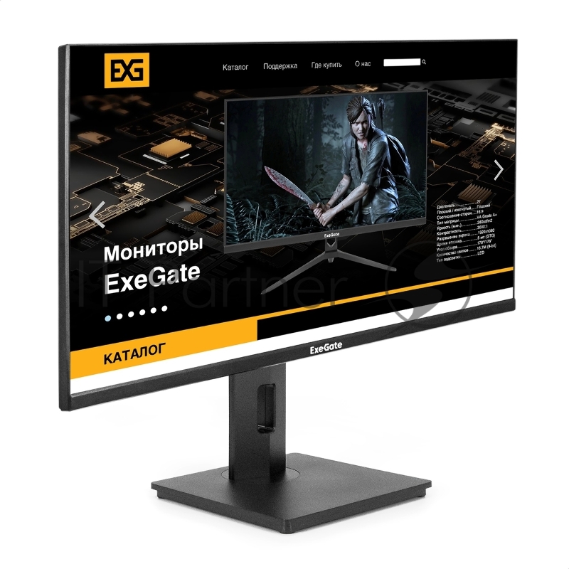 Монитор игровой 165 Гц 27 ExeGate Combat EG2707A (IPS LED Grade A+, 2K, 2560x1440@165Гц, 16:9, 400cd/m2, 1000:1, 178°/178°, 1ms, Speakers, 2xHDMI1.4, DisplayPort, USB, аудио-выход, Flicker-free, FreeSync, Low Blue Light, кабель HDMI 1.5м, VESA, регул