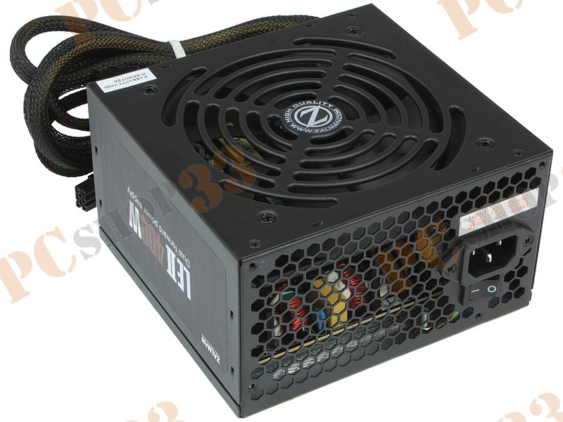 Блок питания 400Вт Zalman ZM400-LEII ATX12V V2.3 (20/24+4/8+6pin, вентилятор d120мм) + кабель питания EURO (1.5м)