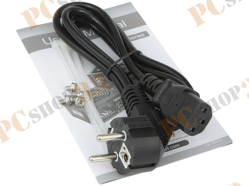 Блок питания 400Вт Zalman ZM400-LEII ATX12V V2.3 (20/24+4/8+6pin, вентилятор d120мм) + кабель питания EURO (1.5м)