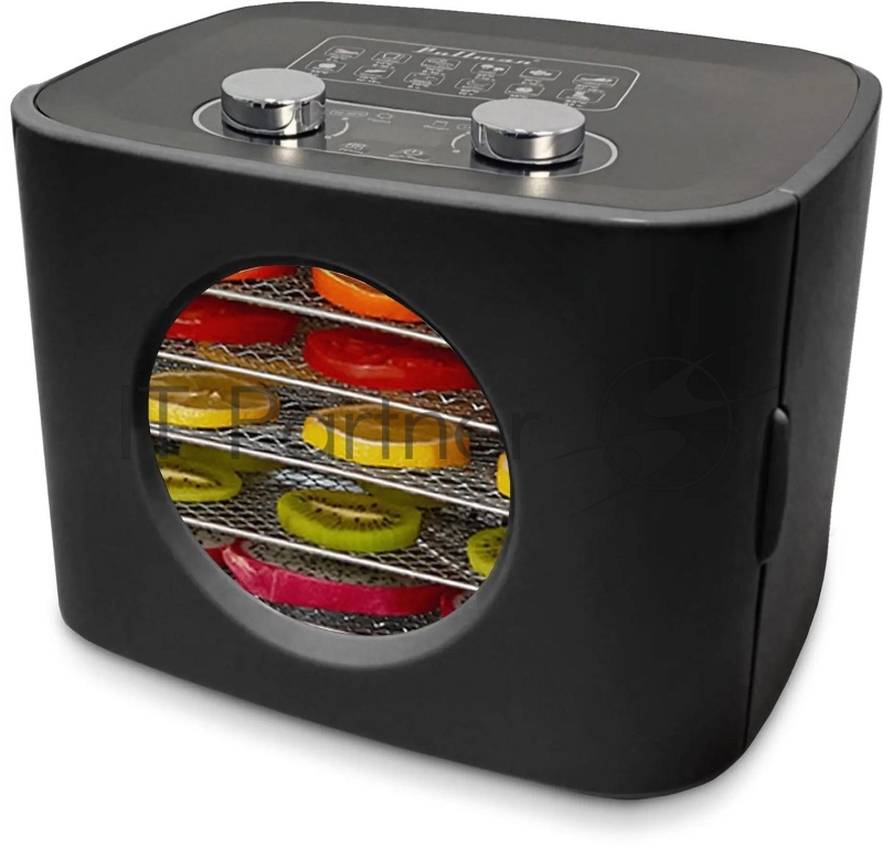 Сушилка для овощей и фруктов Pullman PL-1105 черный, 5 уровней, 11 поддонов, 400 Вт, таймер на 99 часов