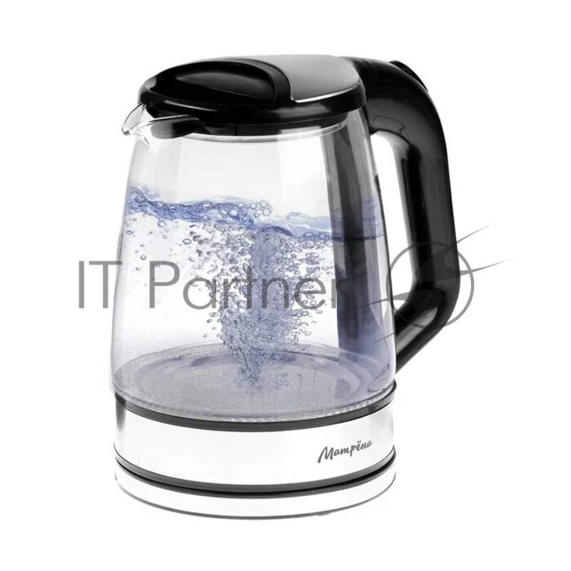 Чайник электрический МАТРЁНА MA-155 2,2л, стекло, черный