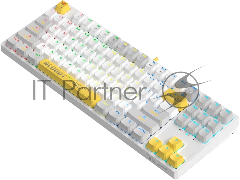 Клавиатура A4Tech Bloody S87 Energy механическая белый USB for gamer LED (S87 USB ENERGY WHITE)