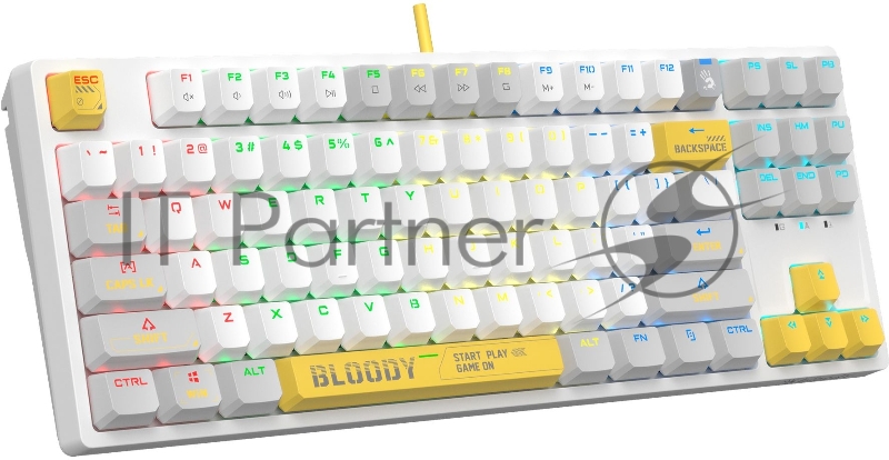 Клавиатура A4Tech Bloody S87 Energy механическая белый USB for gamer LED (S87 USB ENERGY WHITE)