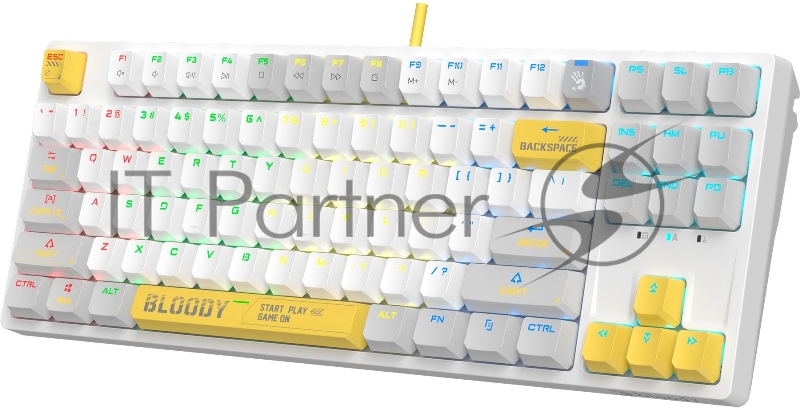 Клавиатура A4Tech Bloody S87 Energy механическая белый USB for gamer LED (S87 USB ENERGY WHITE)