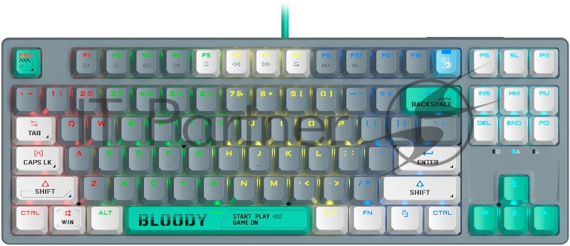 Клавиатура A4Tech Bloody S87 Energy механическая серый USB for gamer LED (S87 USB ENERGY ASH)