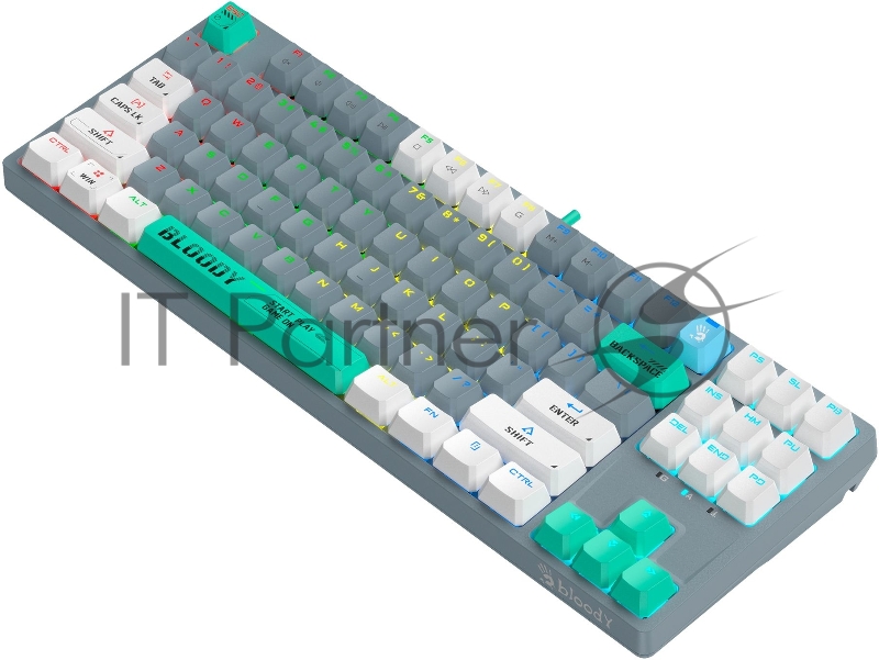 Клавиатура A4Tech Bloody S87 Energy механическая серый USB for gamer LED (S87 USB ENERGY ASH)