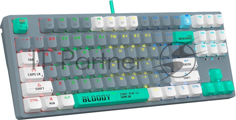 Клавиатура A4Tech Bloody S87 Energy механическая серый USB for gamer LED (S87 USB ENERGY ASH)