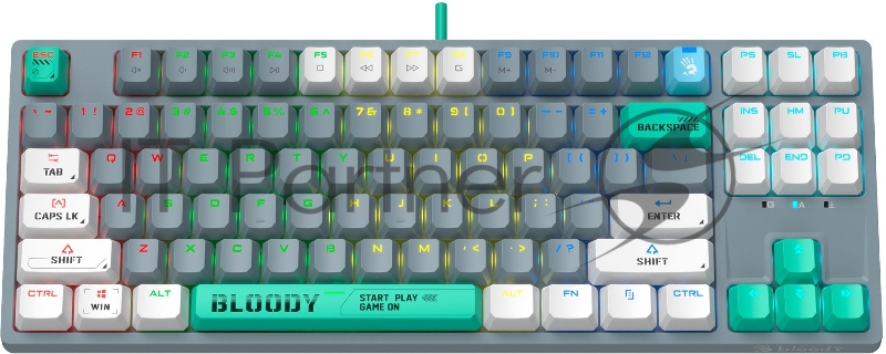 Клавиатура A4Tech Bloody S87 Energy механическая серый USB for gamer LED (S87 USB ENERGY ASH)