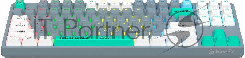 Клавиатура A4Tech Bloody S87 Energy механическая серый USB for gamer LED (S87 USB ENERGY ASH)
