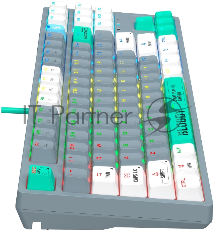 Клавиатура A4Tech Bloody S87 Energy механическая серый USB for gamer LED (S87 USB ENERGY ASH)