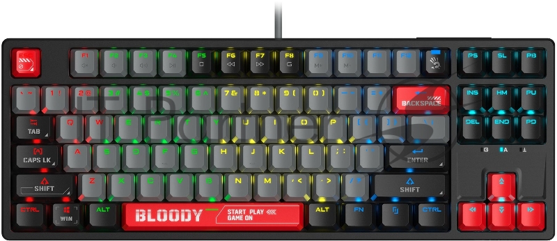 Клавиатура A4Tech Bloody S87 Energy механическая черный/красный USB for gamer LED (S87 USB ENERGY RED)