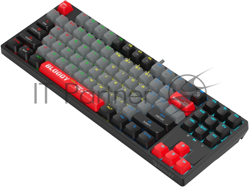 Клавиатура A4Tech Bloody S87 Energy механическая черный/красный USB for gamer LED (S87 USB ENERGY RED)