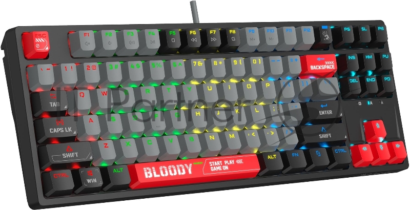 Клавиатура A4Tech Bloody S87 Energy механическая черный/красный USB for gamer LED (S87 USB ENERGY RED)