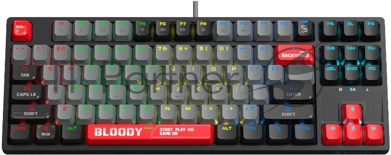 Клавиатура A4Tech Bloody S87 Energy механическая черный/красный USB for gamer LED (S87 USB ENERGY RED)