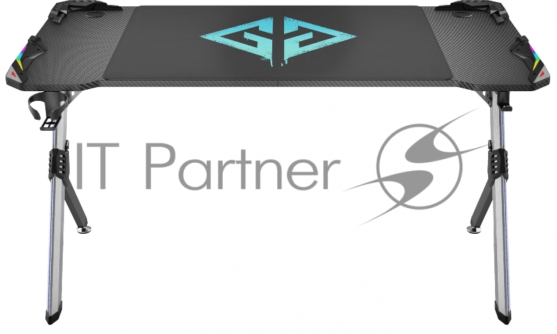 Стол игровой GMNG GG-TB201 столешница ЛДСП карбон каркас серебристый 140х75см